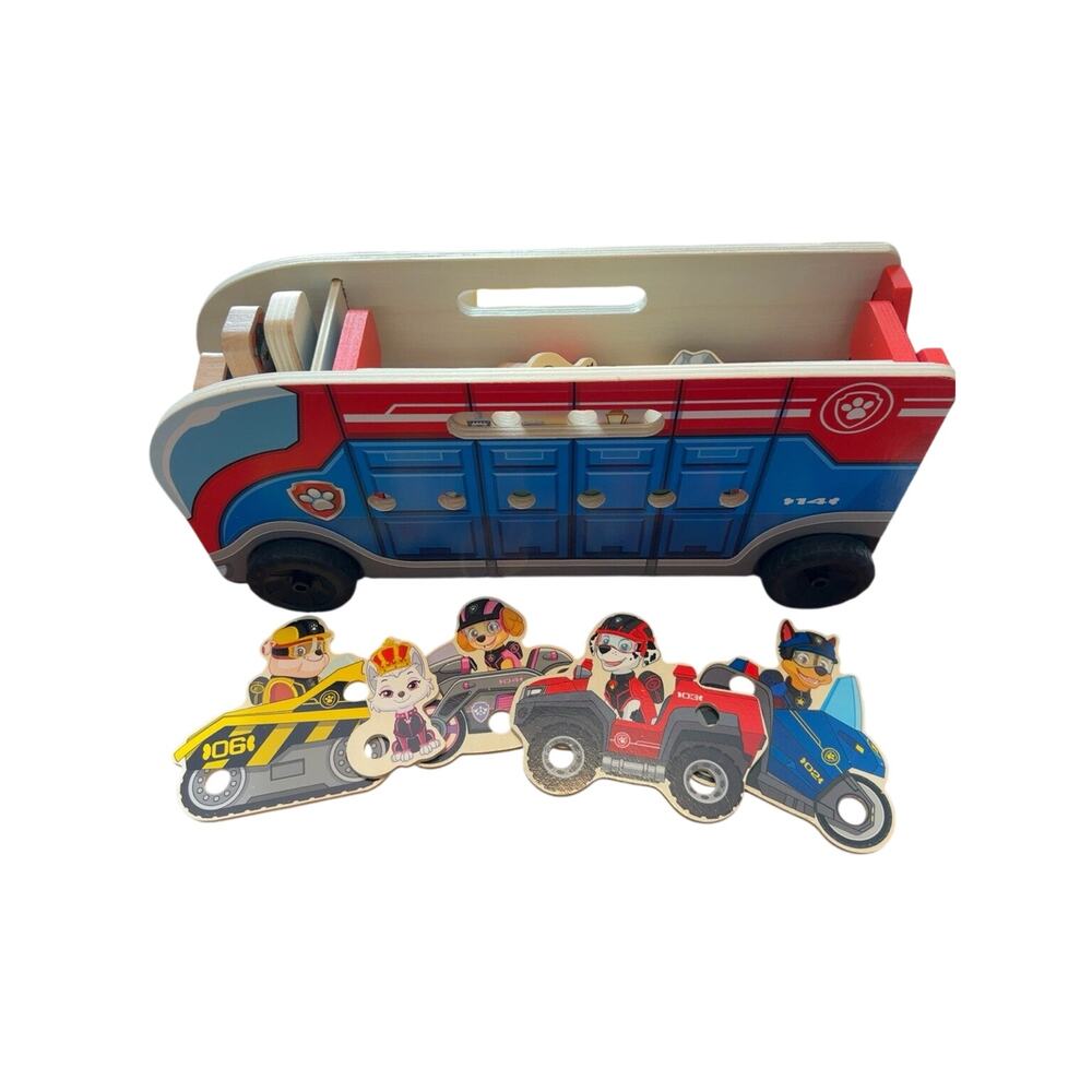 Melissa & Doug PAW Patrol Pup Pack Rescue Truck Wooden Play Set